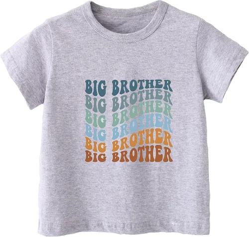 Vista 2 de Camiseta de algodón con estampado de letras divertidas para bebés y niños pequeños