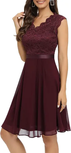 Vista 115 de Dressystar - Vestido de dama de honor, sin mangas, con cuello en V, para fiesta de boda