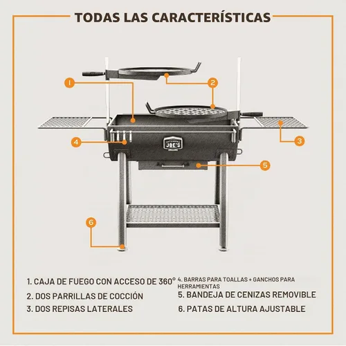 Vista 4 de Char-Broil Oklahoma Joe's Serie Firecraft Parrilla de Carbón Tipo Barril - 23302166