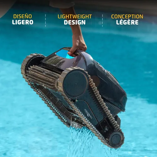 Vista 8 de Dolphin Liberty 200 - Aspirador robótico inalámbrico para piscina, capacidad de escalada de pared de carga inductiva simple, ideal para piscinas