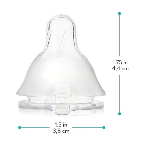 Vista 7 de Evenflo Balance Plus - Tetinas de cuello estándar para usar con botellas de cuello estándar Evenflo Balance Plus, flujo medio para 3 meses