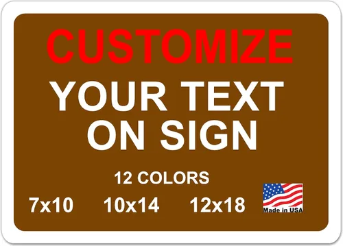 Vista 9 de Letreros personalizados de metal para exteriores para negocios en casa, oficina, puerta, porche, entrega, cueva de hombre, tienda, garaje, calle.