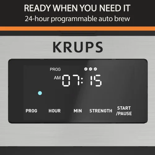 Vista 3 de KRUPS Cafetera de goteo programable de 12 tazas con 3 fuerzas