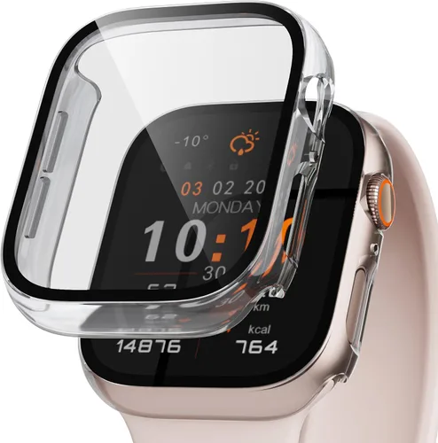 Vista 28 de Juego de 2 fundas de PC duro para Apple Watch SE 3 (2025) / SE2 / SE / Series 6/5/4, protector de pantalla de 40 mm, con protector de pantalla
