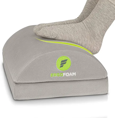 Vista 12 de ErgoFoam Reposapiés para debajo del escritorio de trabajo - Aprobado por quiroprácticos 2en1 ajustable Premium Reposapiés debajo del escritorio