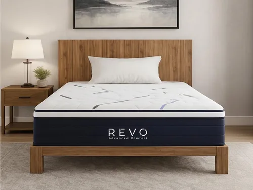 Vista 3 de Revo Synergy - Colchón híbrido de espuma viscoelástica y resortes interiores, tamaño Queen