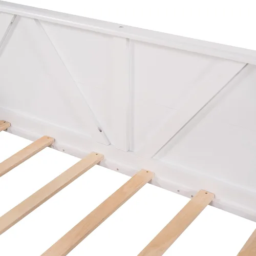 Vista 9 de Harper & Bright Designs Sofá cama de madera maciza tamaño individual, sofá cama multifuncional con soporte de listones de madera, marco de cama