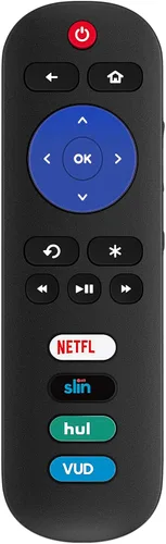 Vista 2 de Paquete de 2 controles remotos universales para TCL Roku TV/Hisense TV/Onn TV/Philips TV/Sharp TV/Westinghouse TV/Sanyo TV/RCA TV/JVC TV/Element TV