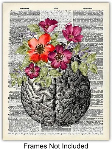 Vista 2 de Decoración artística de pared de corazón, cráneo, cerebro, pulmones, riñón, hígado, decoración de habitación de anatomía humana, decoración