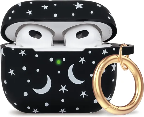 Vista 59 de Compatible con funda AirPods Pro 2019, Gawnock Funda de silicona suave y flexible para funda AirPods Pro para mujeres y niñas con llavero (Caqui)