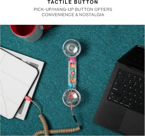 Vista 6 de Native Union Teléfono POP – Auricular de teléfono retro con micrófono y altavoz, USB-C para iPhone, iPad, laptop, tableta, Samsung S25, Flip 7, Fold