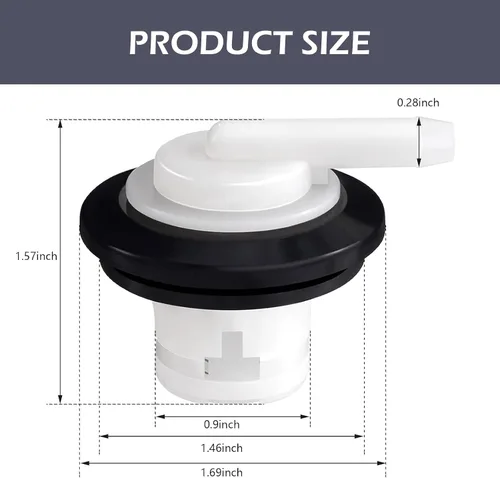 Vista 2 de Kit de válvula de ventilación y ojales, compatible con Ford 1980-1996 F150 F250 F350/Jeep Wrangler Cherokee/Grand Cherokee/Dodge Ram Van, reemplaza