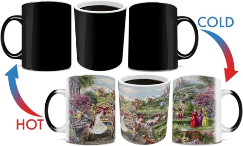 Vista 5 de Morphing Mugs Disney – Cenicienta Happily Ever After – Thomas Kinkade Studios – Una taza de cerámica que cambia de color de 11 onzas – Imagen