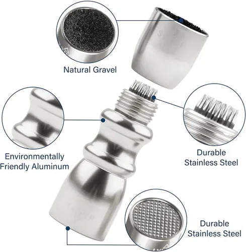 Vista 3 de CRICAL Moldeador de punta de taco 3 en 1, accesorios para tacos de piscina, herramienta multifunción de punta de billar para dar forma, reparación