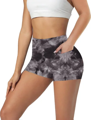 Vista 47 de Biker Shorts for Women with Pockets - 8"/5"/3" Booty Black Spandex Shorts Verde militar