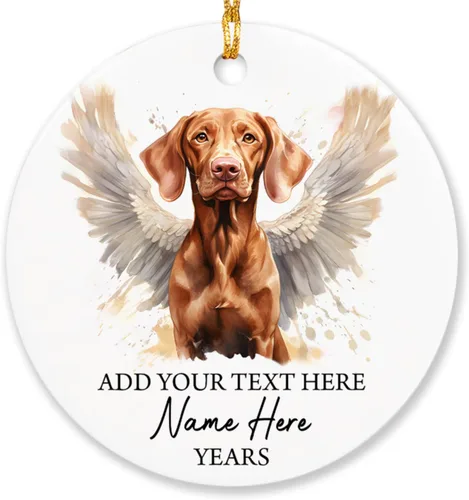 Vista 8 de Airedale Terrier - Adorno personalizado de alas de ángel para perro, regalo de pérdida de condolencias de mascotas, adorno de Navidad conmemorativo