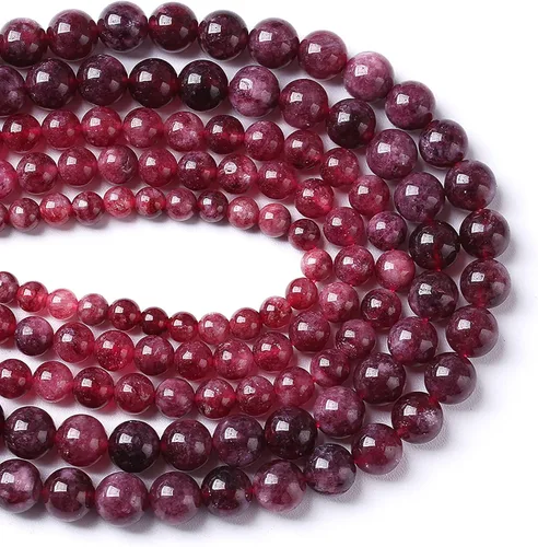Vista 57 de 100 cuentas de piedra multicolor natural de 0.236 pulgadas (0.236 in), cuentas espaciadoras sueltas redondas para hacer pulseras, collares, aretes