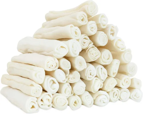 Vista 15 de MON2SUN Rollos de rawhide para perro con forma de Twist Sticks de 6.5 pulgadas, golosinas masticables sabor pollo, 18 unidades para cachorros