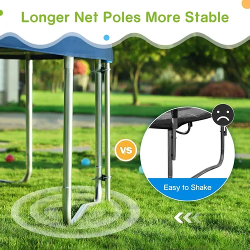 Vista 4 de Zupapa 1800LBS Capacity No-Gap Design 16 15 14 12FT Trampoline with Safety Enclosure Net and Non-Slip Ladder 10-Year Quality Assurance Perfect for