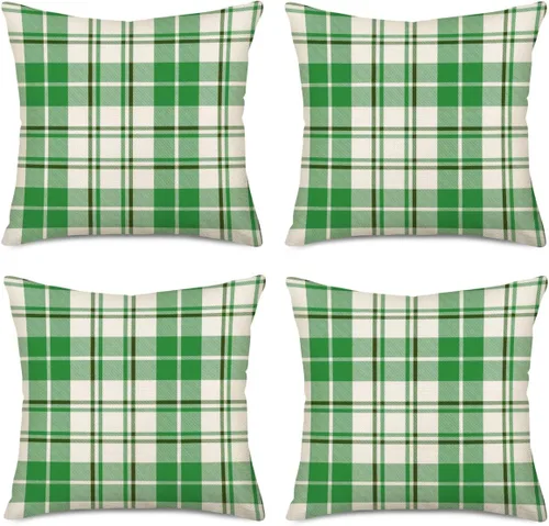 Vista 6 de Fukeen Juego de 4 fundas de almohada con texto en inglés "Merry Christmas" de 16 x 16 pulgadas con texto en inglés "Natividad de Jesús, Noche