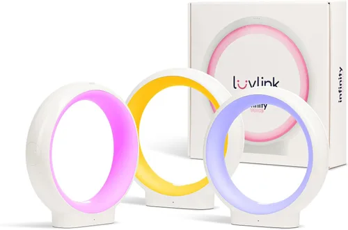 Vista 15 de LuvLink Infinity Voice v2 Send Sounds & Color - Lámpara de amistad galardonada (juego de dos, blanco)