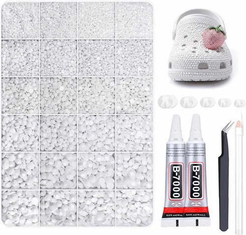 Vista 33 de 27000PCs Resin Rhinestones Kit, 2-6mm Crystal Diamond Gems with Picker Pencil, Tweezer & 2 Glue Bottles, Flatback Rhinestone Set for Diamond