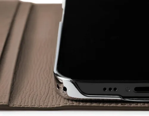 Vista 7 de BONAVENTURA 】Funda para iPhone 14 Noblessa Diary [Blanco x Etoupe] BODN14-WHET