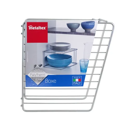 Vista 4 de Organizador para Armario de Cocina Metaltex Boxe 2 Estantes Metal (25 x 25 x 15 cm)