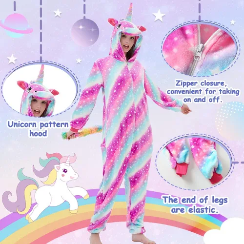 Vista 2 de UVIPC Pijama mameluco de Navidad para adultos, tiburón, caricatura, gris, azul, rosa, fiesta de Navidad, cosplay, pijama, ropa de dormir