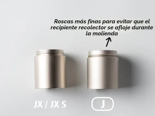 Vista 5 de 1Zpresso J Molinillo de café manual plateado capacidad 35g con rebaba cónica de acero inoxidable - Ajuste interno numérico ajustable