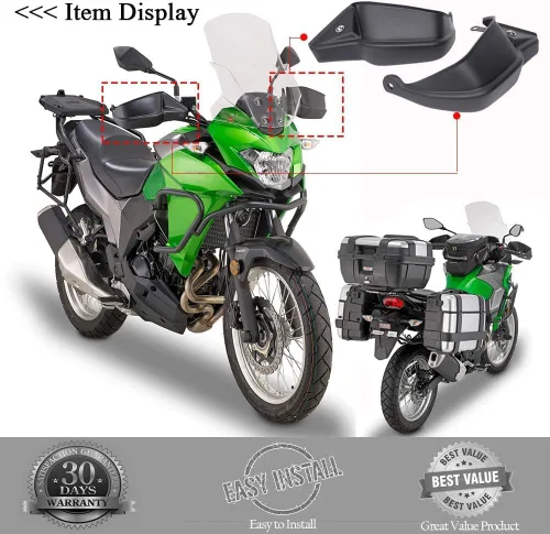 Vista 3 de Protector de cepillo para manillar de motocicleta, resistente al viento, protector de palanca de embrague de freno compatible con K-awasaki