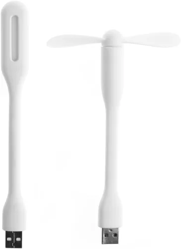 Vista 8 de Ventilador USB, ventilador USB, flexible, portátil, mini ventilador USB de 5 V con lámparas de luz LED USB para banco de energía, computadora