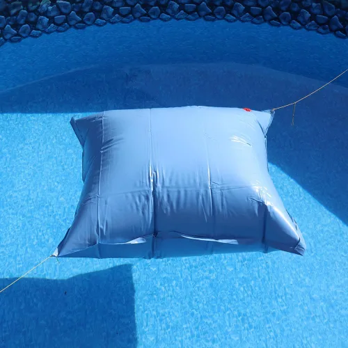 Vista 2 de Buffalo Blizzard - Cojín de aire de 4 pies por 4 pies de largo, hecho de material de vinilo resistente de grosor 18 azul Cojín inflable