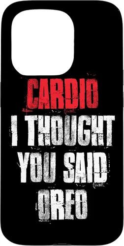 Vista 14 de Funda divertida de entrenamiento de gimnasio para iPhone 11 Pro Cardio I Thought You Said Oreo