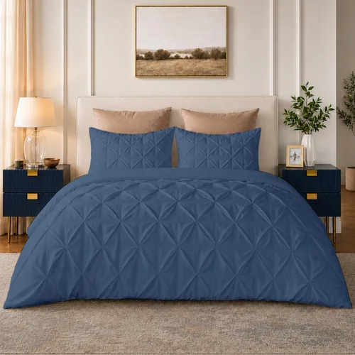 Vista 13 de SLEEP-NEST Luxuries - Funda de edredón plisada decorativa, tamaño individual/individual XL, 68 x 90 pulgadas, 3 piezas, con cierre de cremallera
