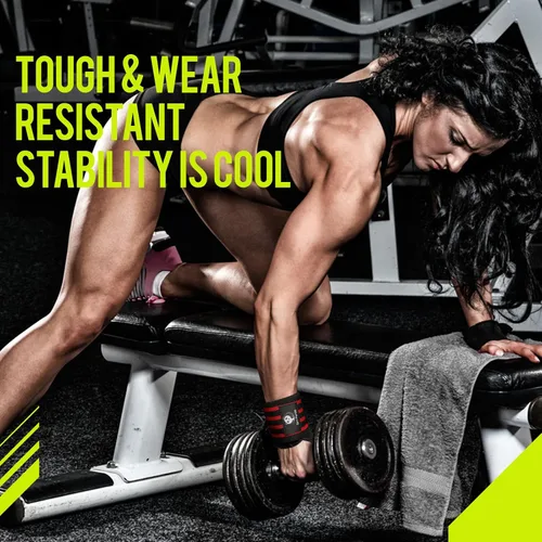 Vista 6 de Slim Panda Wrist Wraps for Powerlifting & Weightlifting - Adjustable 18" Straps with Thumb Loops Heavy Duty Wrist Support for Deadlift, Bench