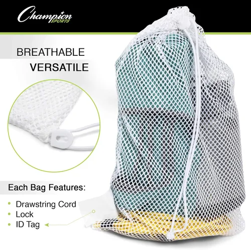 Vista 5 de Champion Sports Equipment Bag, Mesh, 12" X 18