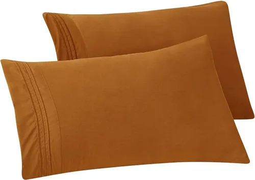 Vista 47 de Elegant Comfort Fundas de almohada sólidas de microfibra de alta calidad hotelera, tejido suave, resistente a las arrugas y a las manchas, fácil