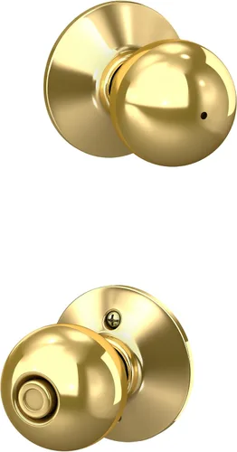 Vista 12 de SCHLAGE F10ORB609 Pomo de paso de órbita, latón antiguo