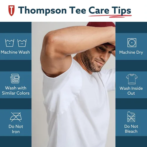 Vista 9 de Camiseta interior de algodón a prueba de sudor para hombre, bloqueo de olor Blanco
