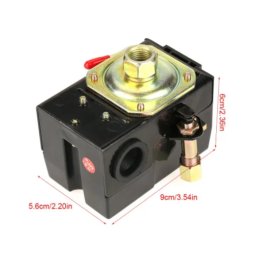 Vista 3 de Interruptor del compresor de aire, interruptor de válvula regular universal de control de presión 95-125 PSI 1pc