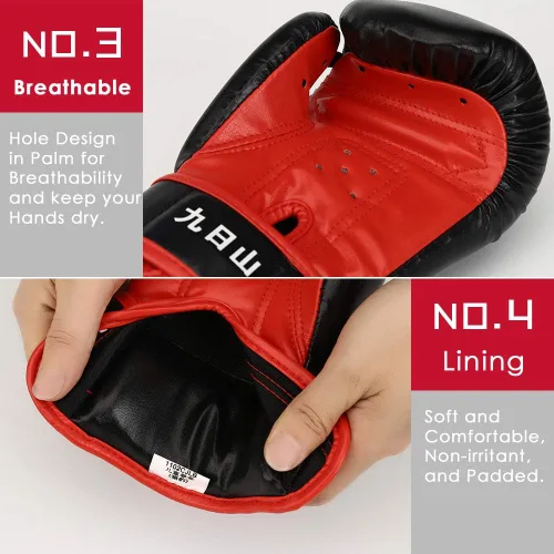 Vista 6 de Wesing - Guantes de boxeo profesionales para hombres y mujeres, guantes de boxeo para kickboxing, guantes de entrenamiento para adultos y niños