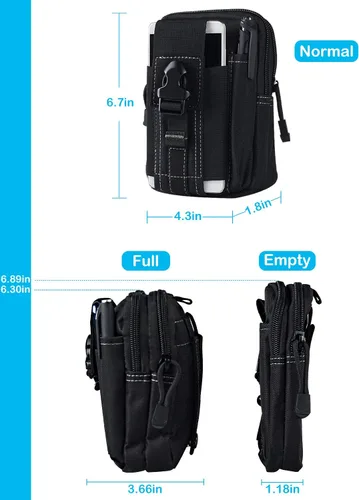 Vista 6 de Funda táctica al aire libre Militar Molle Hip Cinturón Bolsa Monedero Funda Teléfono para Pistolas Compactas Subcompactas Pistolas Ocultas Llevar