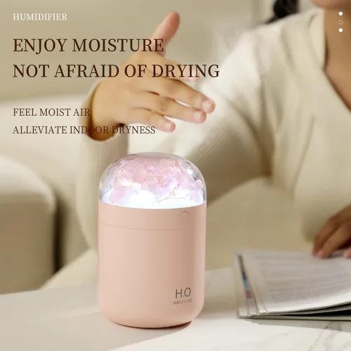 Vista 4 de Humidificadores portátiles de hortensias pequeños para dormitorio de bebé, mini humidificador de plantas de niebla fría para plantas, humidificador