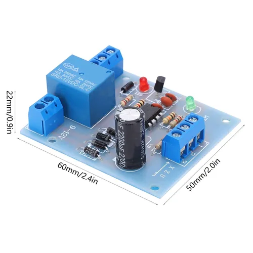 Vista 2 de Controlador de nivel de agua de 12 V CC Módulo de interruptor automático de sensor de nivel de líquido para sistema de drenaje de llenado de control