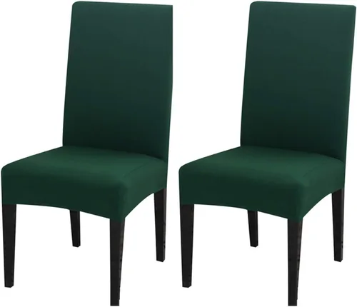 Vista 19 de Dimatic Paquete de 2 fundas elásticas de licra para sillas de comedor, extraíbles y lavables, fundas protectoras para sillas de comedor, cocina