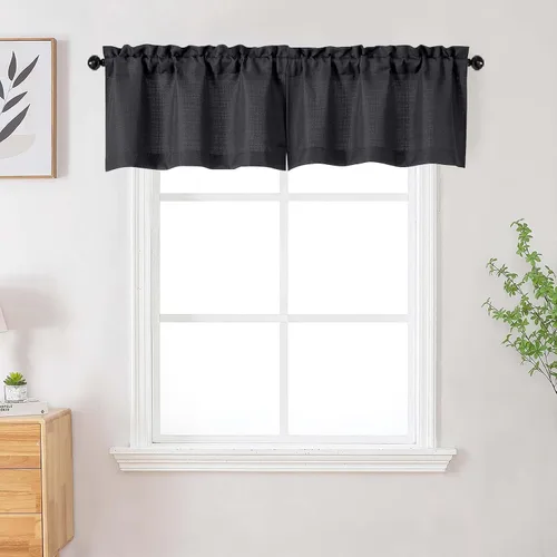 Vista 61 de Cortinas de lino para dormitorio y sala de estar de 96 pulgadas de largo, juego de 2 paneles, con bolsillo para cortinero, filtrado de luz, textura