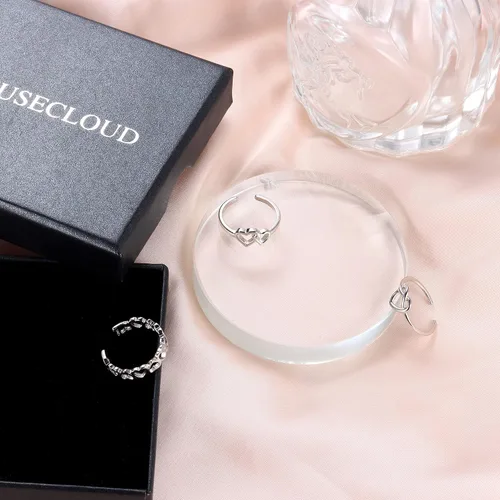Vista 5 de MUSECLOUD Anillos de dedo del pie para mujer, plata de ley 925, anillos de cola de margarita, juego de joyas de pie de playa, anillo de nudillos