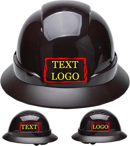 Vista 24 de Casco de seguridad personalizado para construcción Casco de trabajo de seguridad con suspensión de trinquete ajustable de ala completa con carcasa