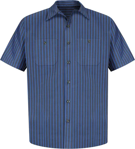 Vista 3 de Red Kap Camisa de trabajo industrial para hombre, ajuste regular, manga corta